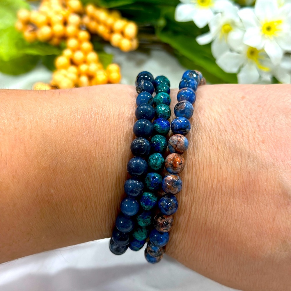 Natural stone bracelets blue colors